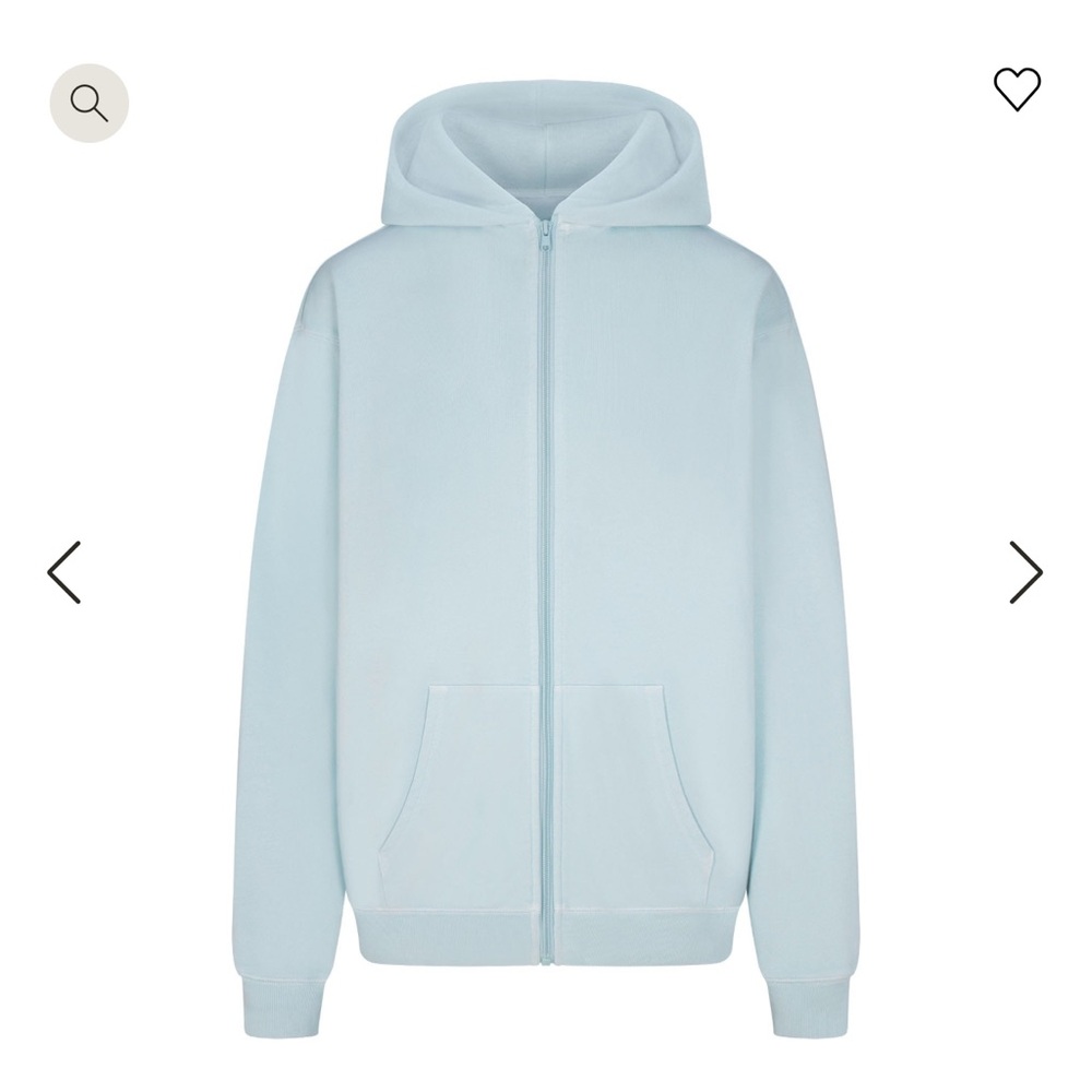 SKIMS FRENCH TERRY OVERSIZED ZIP UP HOODIE